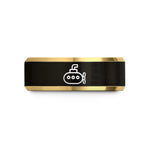 gold black tungsten ring – black & gold tungsten submarine wedding band