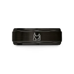 him gold band rings – black tungsten new york heart wedding band