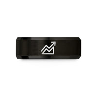 tungsten carbide ring her – black tungsten contour index line wedding band