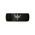 comfortable tungsten ring – black & gold tungsten forces dagger wedding band