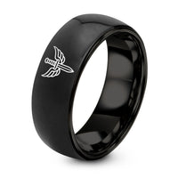 Tungsten Carbide BLACK GOLD Rings for Men – black tungsten forces dagger ring