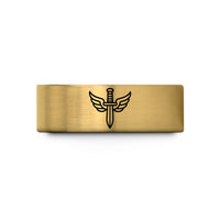 comfortable tungsten ring – gold tungsten forces dagger wedding band