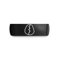 black gold wedding band – black tungsten stone icon crack wedding band