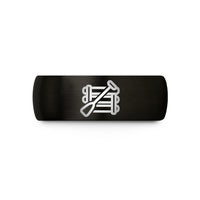 black tungsten wedding band – black tungsten raft paddle wedding band