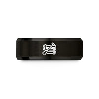 tungsten carbide him ring – black tungsten raft paddle wedding band