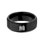 men's black tungsten ring – black tungsten raft paddle wedding band