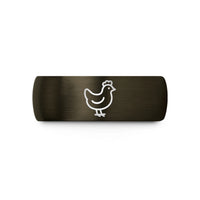 black tungsten men's band – gunmetal & black tungsten chicken wedding band