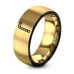 Tungsten Carbide Engagement Ring – black & gold tungsten allen key hex ring