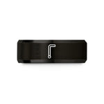 women's tungsten wedding band – black tungsten allen key hex wedding band