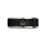 unisex tungsten wedding band – black & silver tungsten northwest territories wedding band