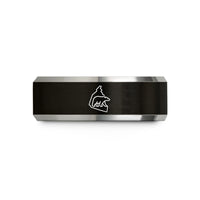 unisex tungsten wedding band – black & silver tungsten northwest territories wedding band