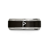 ring for men and women – black & blue & grey tungsten wunjo wedding band