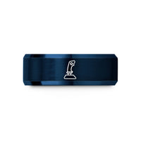 women’s tungsten band ring – blue tungsten flight stick wedding band