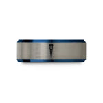 tungsten comfort fit ring – blue & grey tungsten pipette tips wedding band