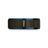 men's tungsten engagement ring – gunmetal & blue tungsten pipette tips wedding band