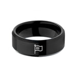 tungsten carbide ring female – black tungsten black flag wedding band