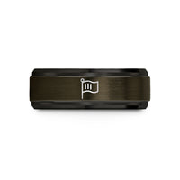 tungsten carbide ring female – gunmetal & black tungsten black flag wedding band