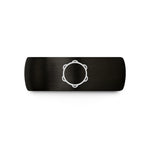 tungsten ring for her – black & gold tungsten tambourine wedding band