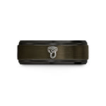 men's black wedding ring – gunmetal & black tungsten belay device atc wedding band
