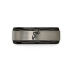 mens black tungsten ring – black & silver tungsten hose nozzle wedding band