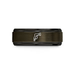 tungsten comfort fit ring – gunmetal & black tungsten hose nozzle wedding band