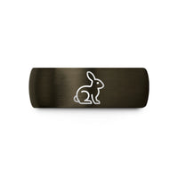 tungsten carbide wedding band – gunmetal & black tungsten rabbit wedding band