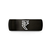 him tungsten wedding band – black tungsten rupee symbol wedding band