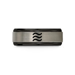 tungsten ring for her – black & gray tungsten approximately equal wedding band