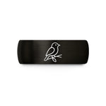 tungsten ring for couples – black tungsten bird on branch wedding band
