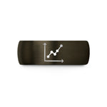 tungsten ring for men women – gunmetal & blue tungsten scatter plot wedding band