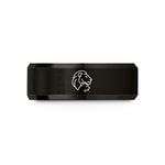 comfort fit men's band – black tungsten lion cub wedding band