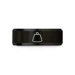 couples tungsten band set – black tungsten spray skirt wedding band