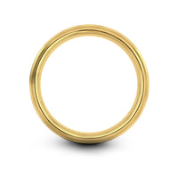 comfort fit tungsten ring – grape cluster engraving on black & gold tungsten wedding band