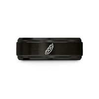 tungsten ring for him – black tungsten soybean pod wedding band
