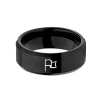 matching tungsten ring sets – black tungsten folded flag wedding band