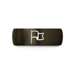 comfort fit tungsten band – gunmetal & black tungsten folded flag wedding band