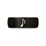 unisex tungsten wedding bands – black tungsten quarter rest wedding band