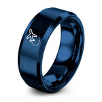 blue tungsten airplane dotted path ring