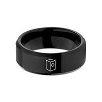 her tungsten band rings – black tungsten cajn sound hole wedding band