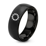 Tungsten Carbide Ring Women – black tungsten crown of thorns ring