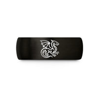 tungsten wedding band ladies – black tungsten wyvern wedding band