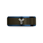 his and hers tungsten bands – gunmetal & blue tungsten antibody y shape wedding band