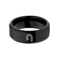 matching tungsten rings sets – black tungsten hairpin turn icon wedding band