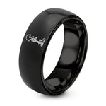 Tungsten Carbide Rings for Men – black tungsten battlefield cross ring