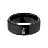 tungsten carbide men's band – black tungsten nitrous bottle wedding band