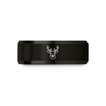 black tungsten ring him – black tungsten mule deer buck wedding band