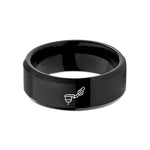 tungsten ring for him – black tungsten stylus tonearm wedding band