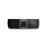 tungsten men's engraved jewelry – black tungsten compact flash card wedding band