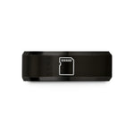 custom engraved men's ring – black tungsten compact flash card wedding band