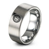 Mars – Tungsten Wedding Band, 8 mm, Grey Comfort-Fit Unisex